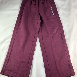 Zara Maroon Elastic Waist Sweatpants